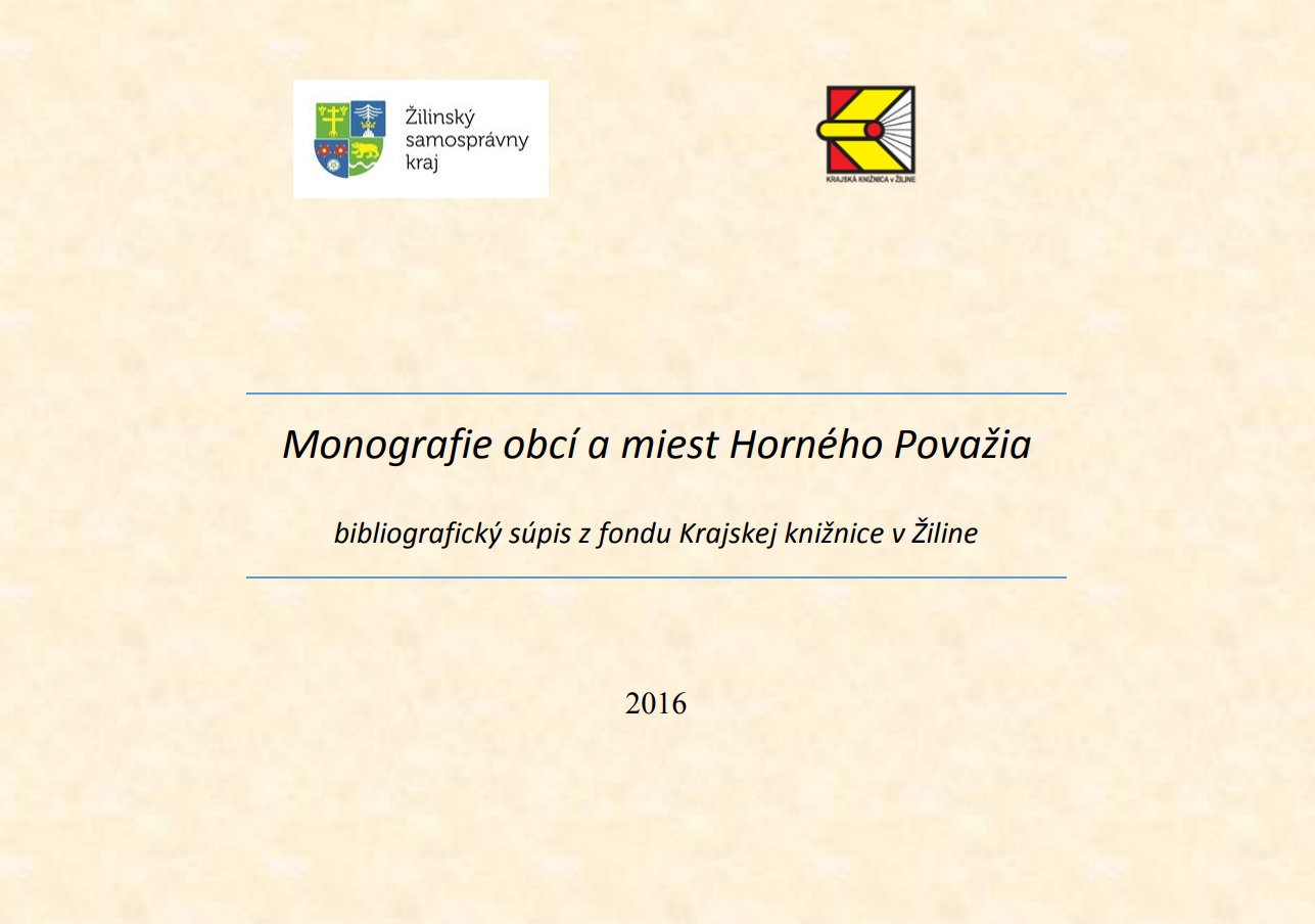 obálka Monografia obcí Horného Považia