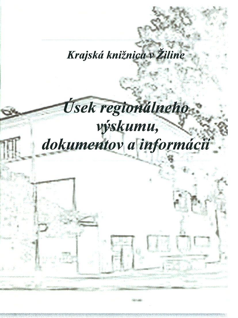 bibl.súpis úsek regionálného výskumu, dokumentov a informácií